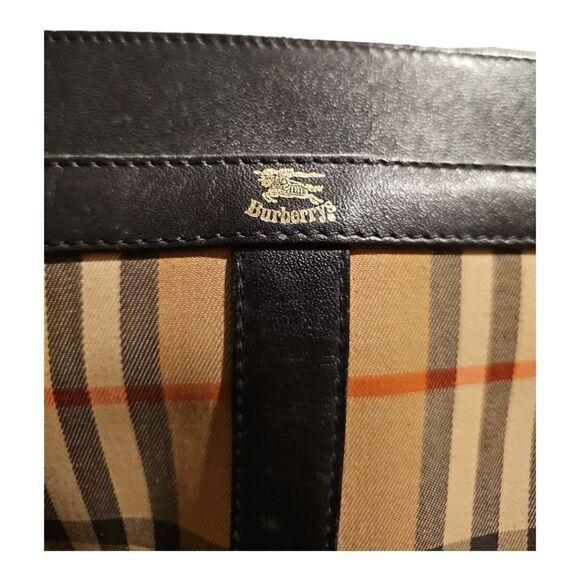 BURBERRY Nova Check & Leather Handbag Crossbody Clutch - Picture 3 of 8